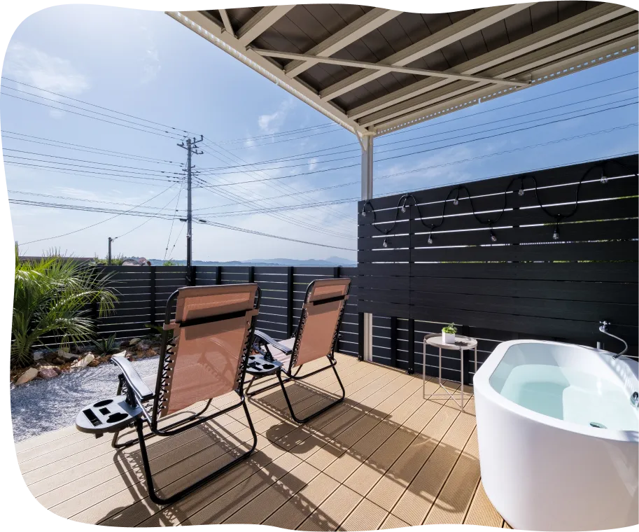 眺めの良いデッキ